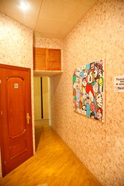 Коридор с картиной в дешевом Весна хостеле